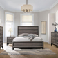 Cama de matrimonio Watson Wood en roble gris 212421F 