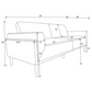 Rilynn Upholstered Track Arm Sofa Grey 509524