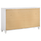 Juego de dormitorio Barzini Eastern King de 5 piezas en color blanco 300843KE-S5 