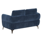 Lively Chenille Upholstered Modern Track Arm Loveseat Blue 509042