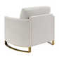 Corliss Upholstered Arched Arm Accent Chair Beige 508823