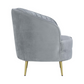 Sophia Upholstered Channel Tufted Barrel Accent Chair Grey 506866