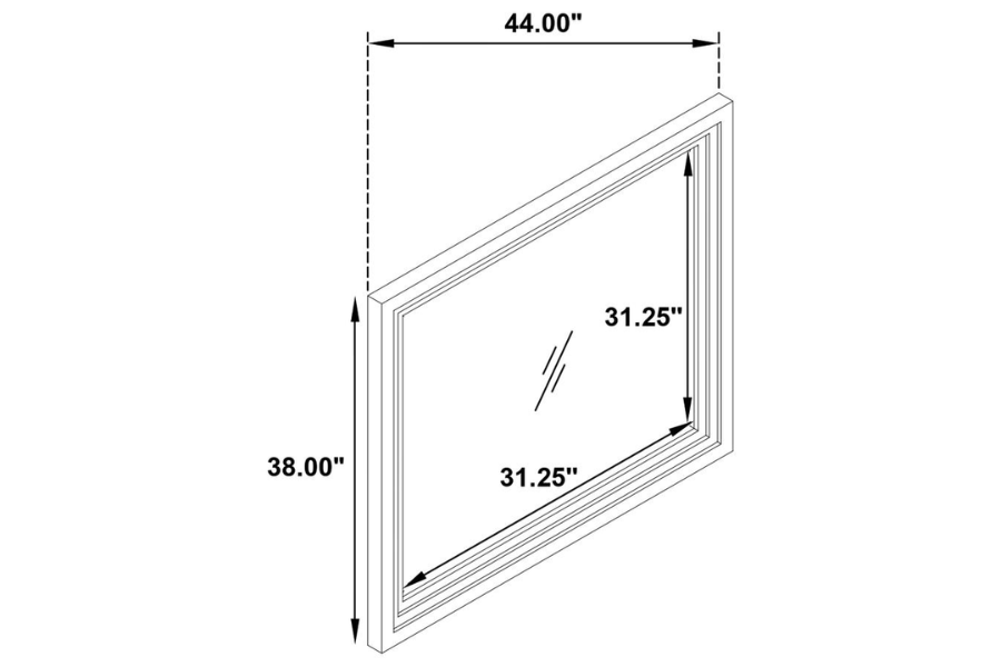 Juego de dormitorio de 5 piezas Marielle Queen en blanco desgastado 224841Q-S5 