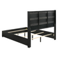 Blacktoft Wood Queen Panel Bed Black 207101Q