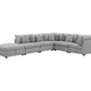 Cambria 6-piece Upholstered Modular Sectional Sofa Grey	551511-SET