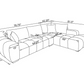 Camacho Upholstered Chaise Sectional Sofa Orange 503975 Comming Soon