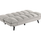 Laredo Upholstered Tufted Convertible Sofa Bed Light Grey 360017