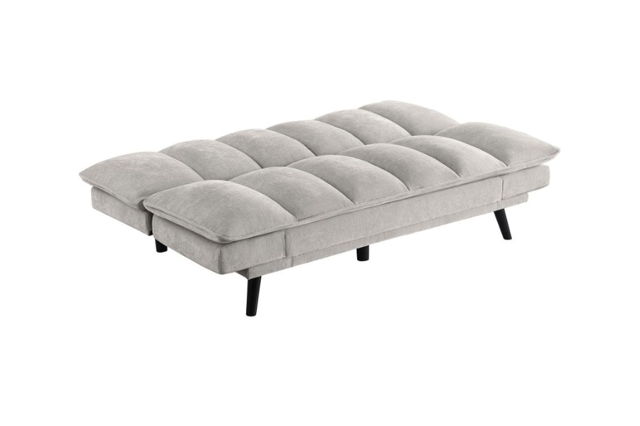 Laredo Upholstered Tufted Convertible Sofa Bed Light Grey 360017