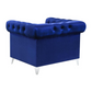 Bleker Upholstered Tuxedo Arm Tufted Accent Chair Blue 509483