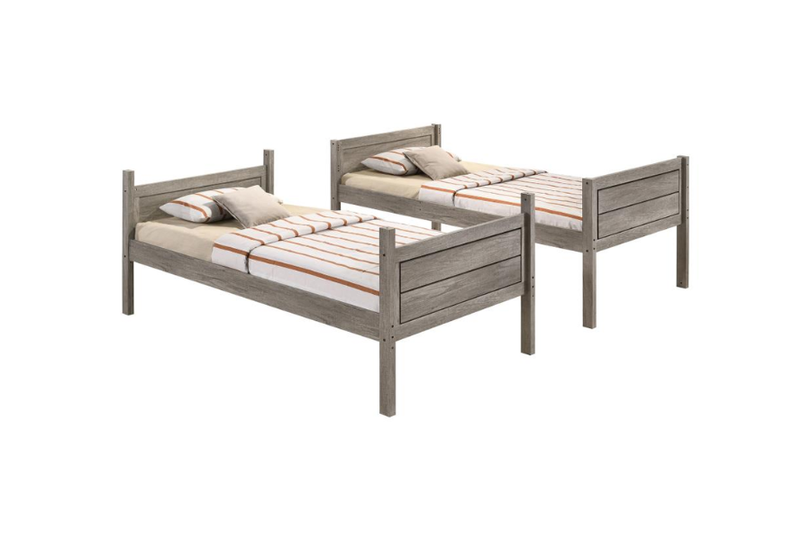 Ryder Wood Twin Over Full Bunk Bed Weathered Taupe 400819