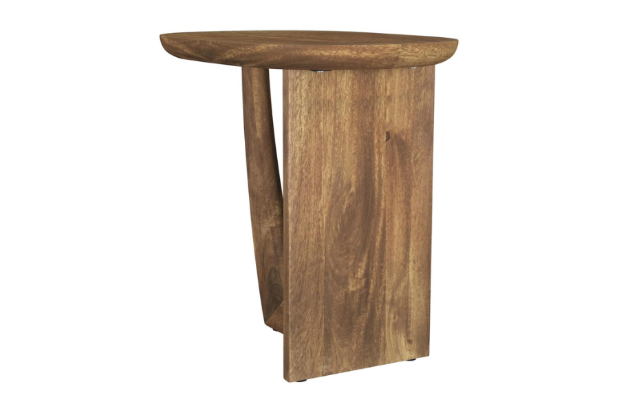 Fletcher Oval Solid Mango Wood Accent Side Table Brown 930029 Comming Soon