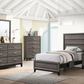 Watson Wood Twin Panel Bed Grey Oak 212421T