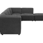 Sunny 6-piece Upholstered Modular Sectional Sofa Charcoal 552081-SET