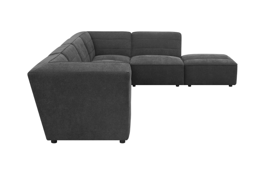 Sunny 6-piece Upholstered Modular Sectional Sofa Charcoal 552081-SET