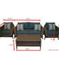 Southfield 4 Pc Aluminum Wicker Sofa Set