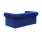 Bleker Upholstered Tuxedo Arm Tufted Loveseat Blue 509482