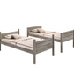 Ryder Wood Twin Over Twin Bunk Bed Weathered Taupe 400818