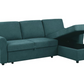 Samantha Upholstered Storage Sleeper Sectional Sofa Teal 511087