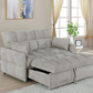 Cotswold Upholstered Convertible Sleeper Sofa Bed Light Grey 508307