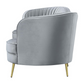 Sophia Upholstered Channel Tufted Sofa Grey 506864