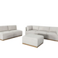 Henredon Murphy Fabric Modular Sectional with Ottoman