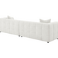 Everly Boucle Upholstered Extra Long Sofa Off White 504850