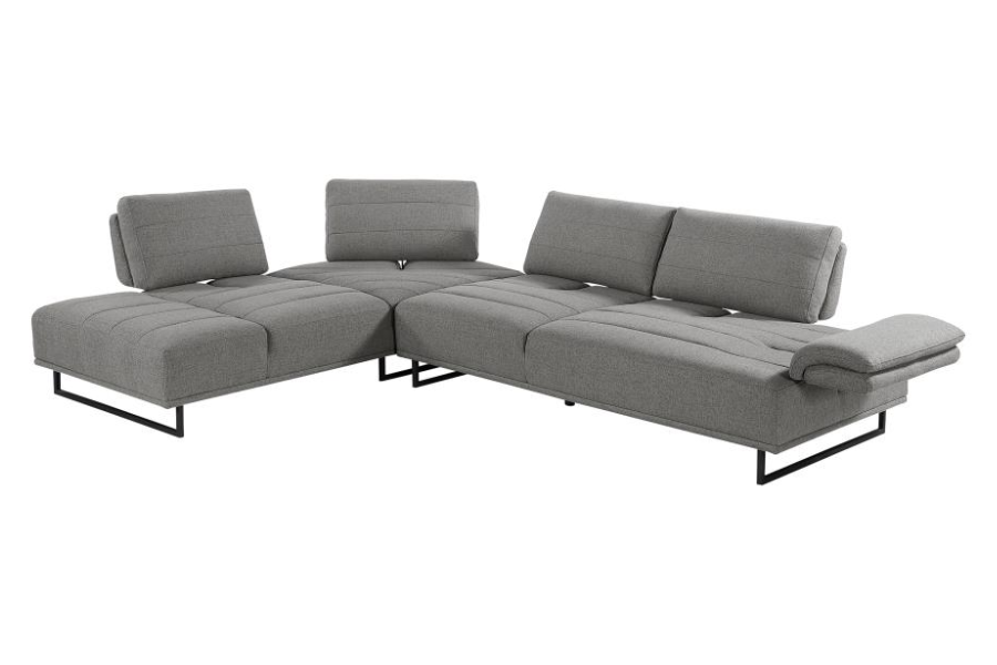 Arden Upholstered Sectional Sofa with Adjustable Back Taupe 508888