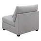 Silla tapizada sin brazos Cambria gris 551511 