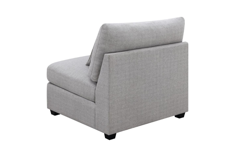 Silla tapizada sin brazos Cambria gris 551511 