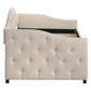 Sadie Upholstered Twin Daybed with Trundle Taupe 300639