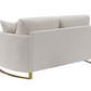 Loveseat con brazos arqueados tapizado Corliss beige 508822 