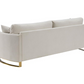 Corliss Upholstered Arched Arm Sofa Beige 508821