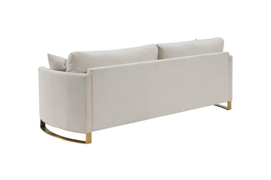 Corliss Upholstered Arched Arm Sofa Beige 508821