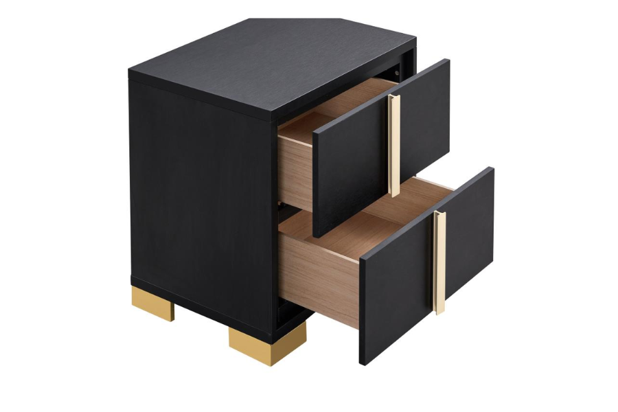 Marceline 2-drawer Nightstand Black 222832