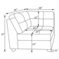 Sofá modular seccional tapizado de 7 piezas Claude Dove 551004-SETA 