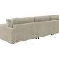 Sofá chaise longue reversible tapizado Blaine en color arena 509899-SET 