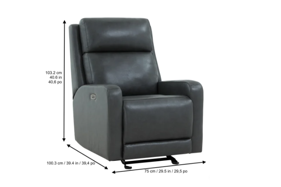 Arnie Leather Power Glider Recliner