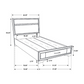 Miranda 51-inch Wood Twin Storage Panel Bed Black 206361T Comming Soon