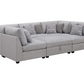 Cambria 6-piece Upholstered Modular Sectional Sofa Grey	551511-SET