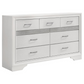 Miranda 4-piece Full Bedroom Set White	205111F-S4