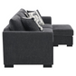 Storey Upholstered Sleeper Sectional Chaise Sofa Dark Grey 504777