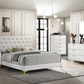 Cama Queen tapizada Kendall en color blanco 224401Q 