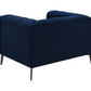 Chalet Upholstered Tuxedo Arm Tufted Chair Blue	509213