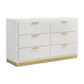 Juego de dormitorio Queen de 4 piezas Caraway blanco 224771Q-S4 