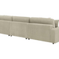 Sofá chaise longue reversible tapizado Blaine en color arena 509899-SET 