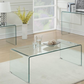 Ripley Squared Tempered Bent Glass Side End Table Clear 705327