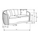 Brookside Velvet Upholstered Curved Loveseat Dark Grey 504845 Comming Soon