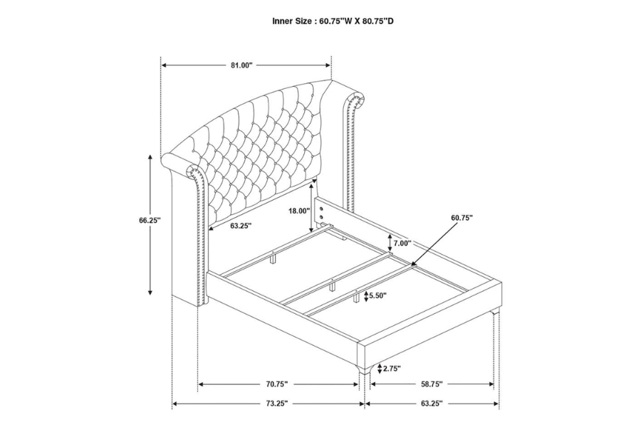 Melody 5-piece Queen Bedroom Set Grey 223381Q-S5 Coming Soon