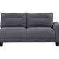 Caspian Upholstered Curved Arm Chaise Sectional Sofa Grey 509540