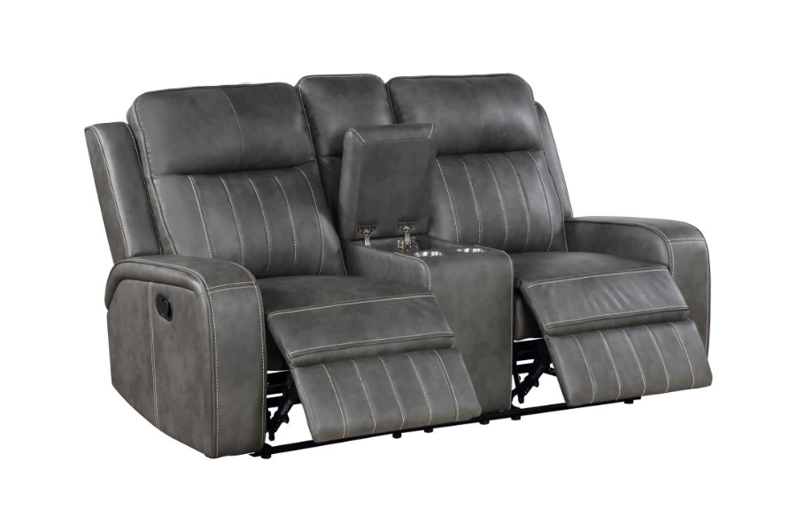 Raelynn 3-piece Upholstered Reclining Sofa Set Grey 603191-S3